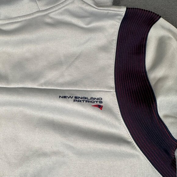 New England Patriots Mens XL Nike Gray Sideline Team Full Zip Hoodie Jacket - Picture 13 of 15